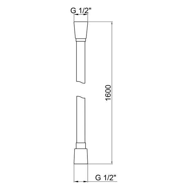 Шланг для ручного душа Qtap Hadice 1600 мм QTHADPVC160B Black Matt SD00041927 фото