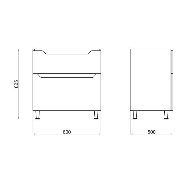 Тумба підлогова Qtap Scorpio 800х825х500 GRAPHITE QT1473TNВ802NG SD00050541 фото