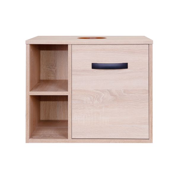 Тумба підвісна Qtap Pisces 600х480х470 Whitish oak зі стільницею QT2579TPL603WO SD00046980 фото