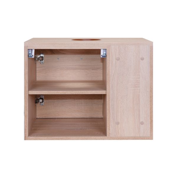 Тумба підвісна Qtap Pisces 600х480х470 Whitish oak зі стільницею QT2579TPL603WO SD00046980 фото