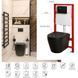 Комплект: MIXXUS PREMIUM BEVEL-SET-2101 BLACK Унітаз система змиву TORNADO 1.0+ Інсталяція KOER KT-0404 + панель KT-0604-05 BLACK MAT (MP6669) MP6669 фото 2