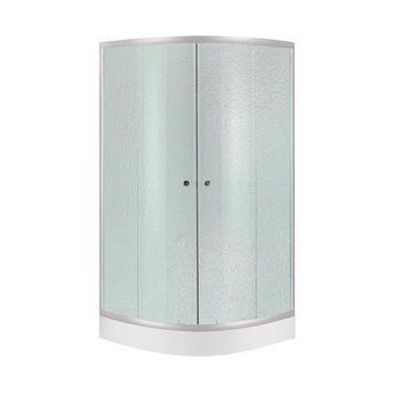 Душова кабіна Lidz Latwa SC80x80.SAT.LOW.FR, скло Frost 4 мм + Lidz Душовий піддон KAPIELKA ST80x80x15 SD00051437 фото