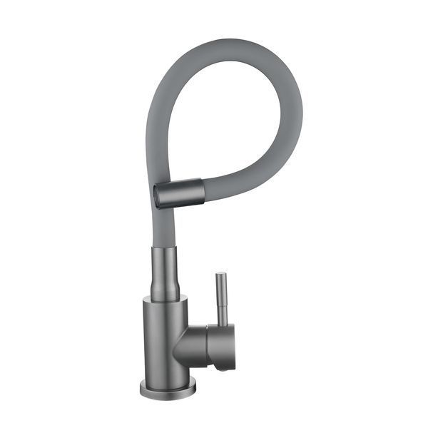 Змішувач для кухні Lidz Aria 015F3 (k35) з гнучким виливом LDARI015F3GGRP49565 Graphite/Grey SD00055689 фото