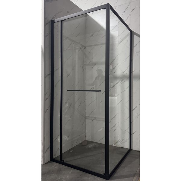 Душевая кабина без поддона Mixxus Premium Quadro SC01-90x90x195-TR Black прозрачное стекло 6мм (MI8292) MI8292 фото