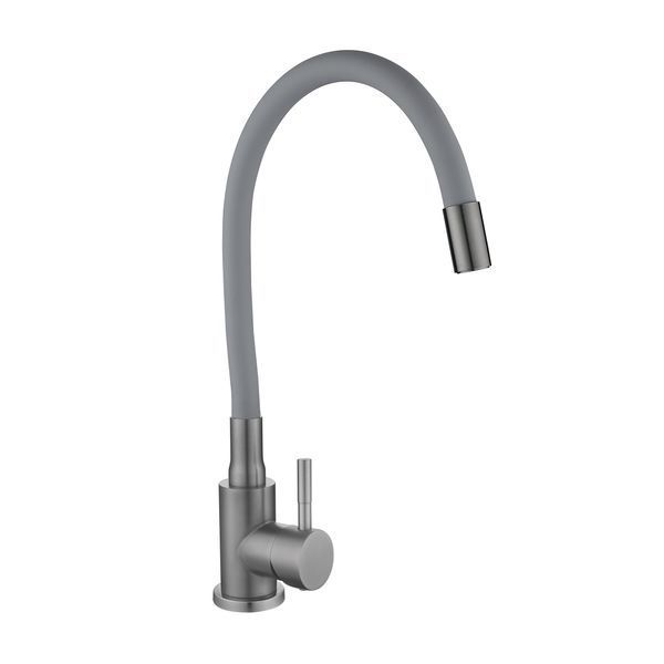 Змішувач для кухні Lidz Aria 015F3 (k35) з гнучким виливом LDARI015F3GGRP49565 Graphite/Grey SD00055689 фото