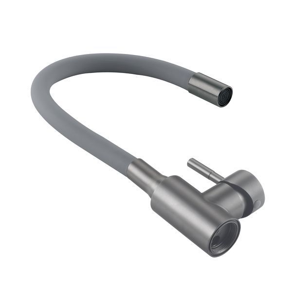 Змішувач для кухні Lidz Aria 015F3 (k35) з гнучким виливом LDARI015F3GGRP49565 Graphite/Grey SD00055689 фото