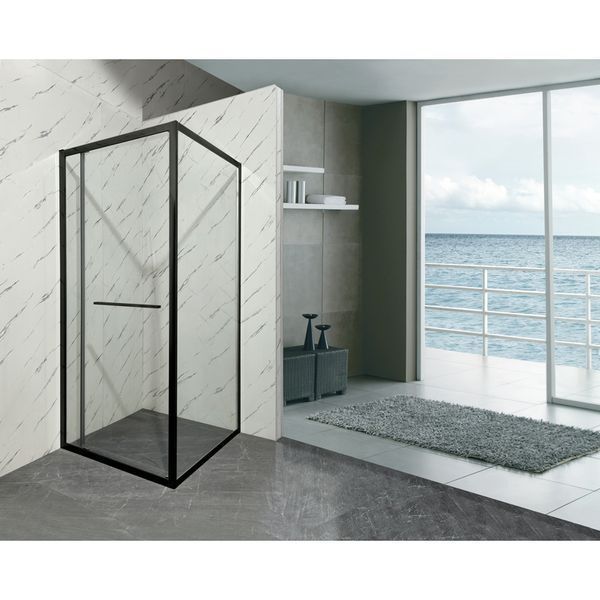 Душевая кабина без поддона Mixxus Premium Quadro SC01-90x90x195-TR Black прозрачное стекло 6мм (MI8292) MI8292 фото