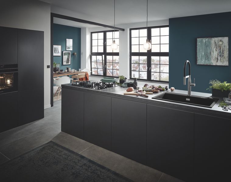 Композитна мийка для кухні Grohe K700 (31652AP0), чорна матова, 780х510х220 мм 31652AP0 фото