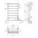 Сушарка для рушників електрична Kroner KRP Stern ER900x500-8 CV036333 фото 2