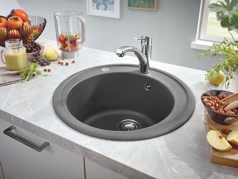 Композитна мийка для кухні Grohe K200 (31656AT0), кругла, 510х510х200 мм, граніт  31656AT0 фото