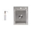 Мийка для кухні інтегрована Lidz Handmade H4050 (LDH4050BRU39258) Brushed Steel 3,0/1,0 мм