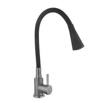 Змішувач для кухні Lidz Aria 015F31 (k35) з гнучким виливом LDARI015F31BGRP49566 Graphite/Black SD00055690 фото
