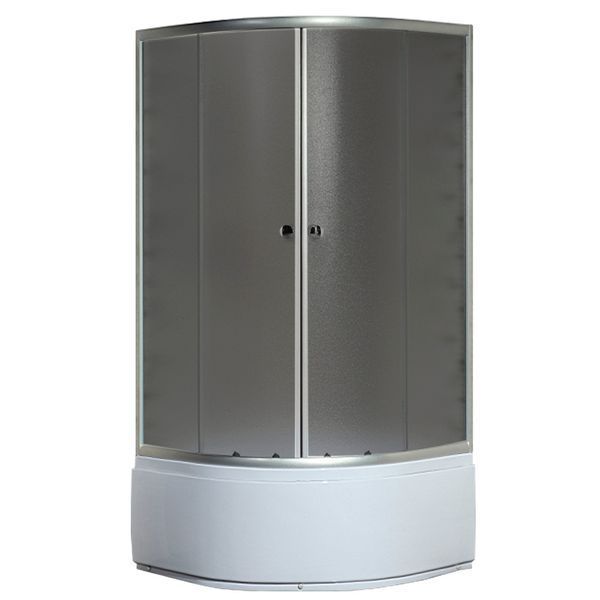 Душова кабіна з високим піддоном Mixxus PLAIN SCT01-90x90x195-GR SATIN сіре тоноване скло 4мм (MI6895) MI6895 фото