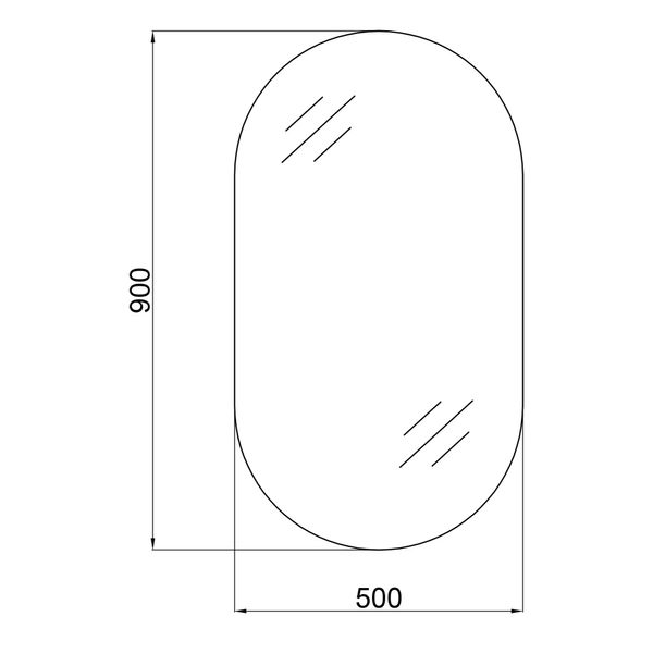 Дзеркало Qtap Scorpio 500х900 з LED-підсвічуванням, QT14783001W SD00049539 фото