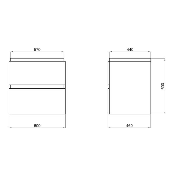 Тумба подвесная Qtap Albatross 605х725х460 White QT0174TP600DW SD00043786 фото