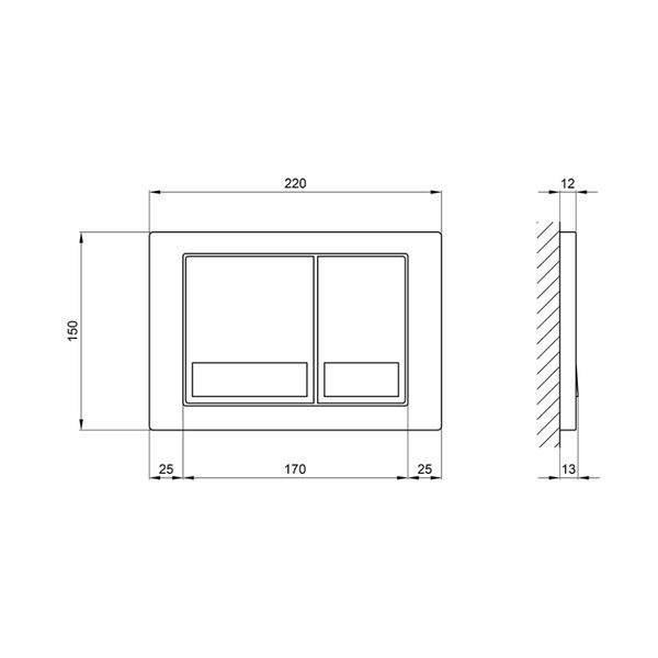 Панель смыва для унитаза Qtap Nest QT0111M06028CRM SD00038773 фото