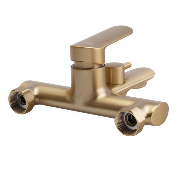 Комплект змішувачів KOER KB Gold 2 в 1: для ванни KB-40028-12 та умивальника KB-10028-12, латунь, матове золото KR307291 фото