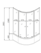 Душова кабіна з високим піддоном Mixxus PLAIN SCT01-90x90x195-GR SATIN сіре тоноване скло 4мм (MI6895) MI6895 фото 9