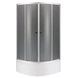 Душова кабіна з високим піддоном Mixxus PLAIN SCT01-90x90x195-GR SATIN сіре тоноване скло 4мм (MI6895) MI6895 фото 1
