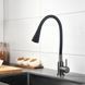 Змішувач для кухні Lidz Aria 015F31 (k35) з гнучким виливом LDARI015F31BGRP49566 Graphite/Black SD00055690 фото 9