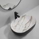 Раковина накладна MIXXUS PREMIUM ELLIPSE-0105 MARBLE-BLACK 600х400х150mm (MP6565) MP6565 фото 5