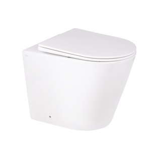 Унітаз підлоговий Qtap Swan безобідковий з сідінням Soft-close QT16223178W SD00045432 фото