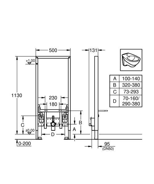 Установка для биде Grohe Rapid SL (38553001) 38553001 фото