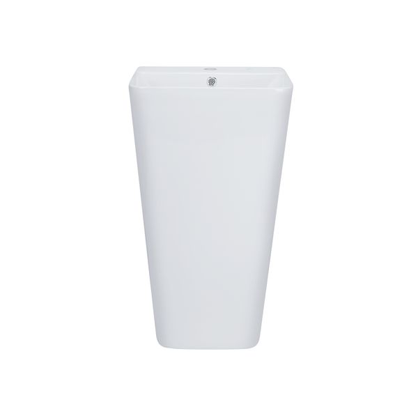 Раковина напольная моноблок Qtap Tern 440х380х830mm White с донным клапаном QT1711G302W SD00045935 фото