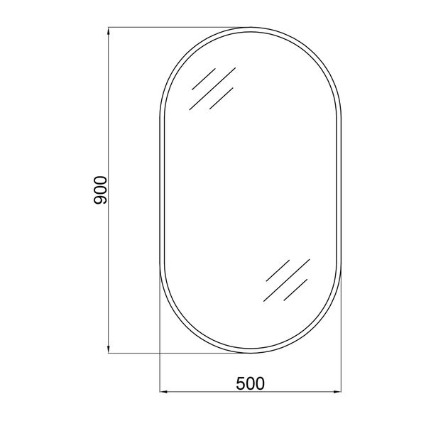 Дзеркало Qtap Scorpio 500х900 з LED-підсвічуванням, QT14787001B SD00049540 фото