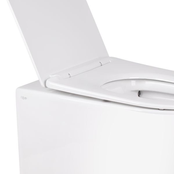 Унітаз підлоговий Qtap Swan безобідковий з сідінням Soft-close QT16223178W SD00045432 фото