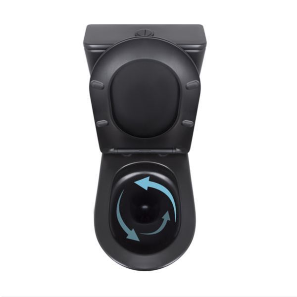 Унитаз напольный Qtap Scorpio Ultra Quiet безободковый с сиденьем Soft-Close MATT BLACK QT14226088AMB SD00052562 фото