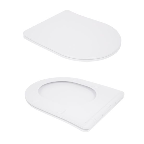 Унітаз підвісний Qtap Swan Ultra Quiet 485х360х320 мм, White, з сидінням Slim Duroplast / Soft-close / Quick Release QT16335179W SD00050900 фото