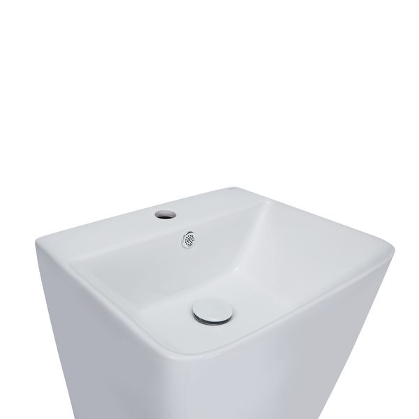 Раковина для підлоги моноблок Qtap Tern 440х380х830mm White з донним клапаном QT1711G302W SD00045935 фото