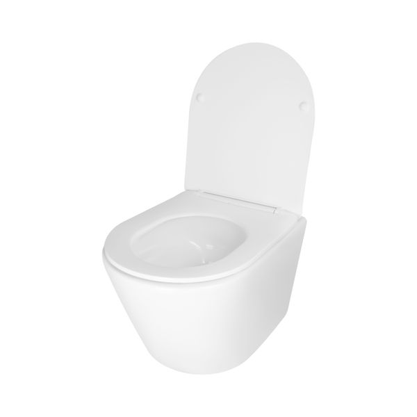 Унитаз подвесной Qtap Swan безободковый Ultra Quiet с сиденьем Soft-close QT16335179W SD00050900 фото