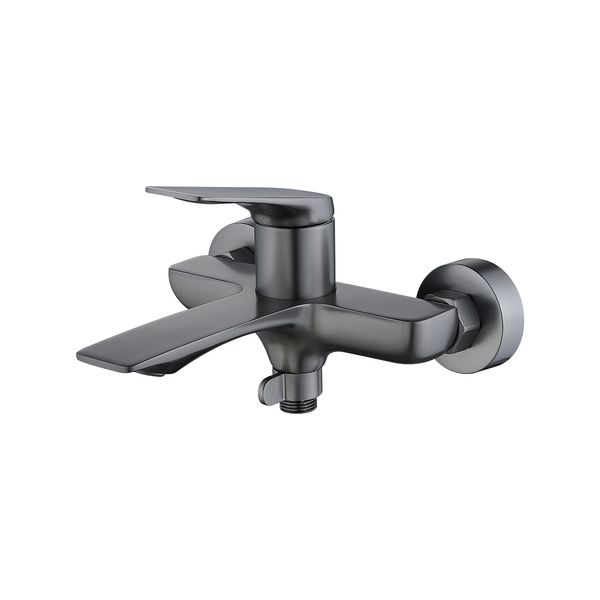 Смеситель для ванны Qtap Vlasta New (c душевым гарнитуром) QTVLA259GMB45643 Gunmetal Black PVD SD00051767 фото