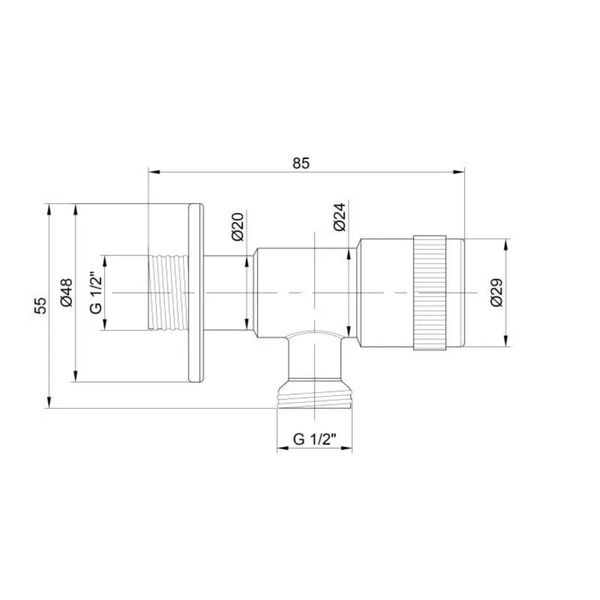 Запорный вентиль Lidz Went 112 1/2*1/2 LDWEN112NKS34930 Nickel SD00041034 фото