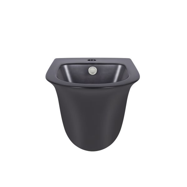 Биде подвесное Qtap Virgo 485х345х365 Matt black QT1855051FMB SD00046279 фото