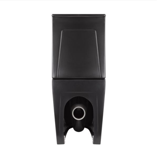 Унітаз підлоговий Qtap Robin Ultra Quiet безобідковий з сидінням Soft-close MATT BLACK QT13226083AMB SD00052566 фото