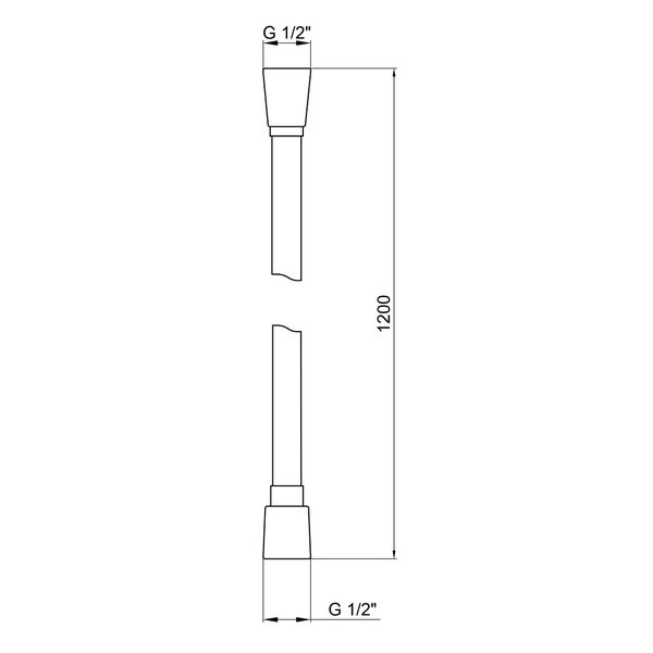 Шланг для ручного душу Qtap Hadice 1200 мм QTHADPVC120B Black Matt SD00047465 фото