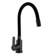 Кухонный смеситель с силиконовым изливом Zerix DAX-011 Black Refl.Black (нерж. сталь) (ZX4820) ZX4820 фото 1