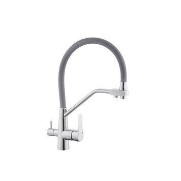 Смеситель для кухни с подключением к фильтру Kroner KRP Edelstahl Klassisch - ESG03817GRA CV027937 фото