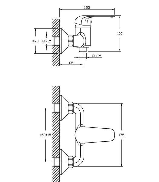 Смеситель для душа Haiba Dario 003 (HB0871) HB0871 фото