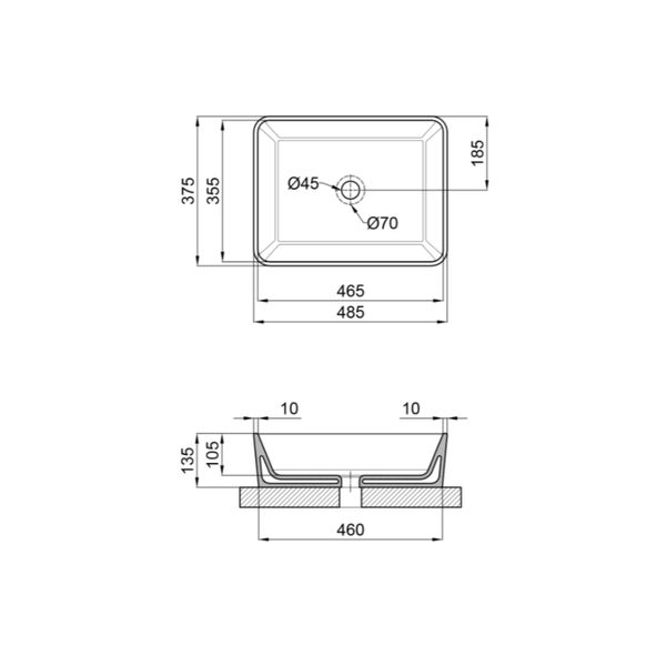 Раковина-чаша Qtap Tern 475х370х140 Matt black QT172074MBMBN SD00052911 фото