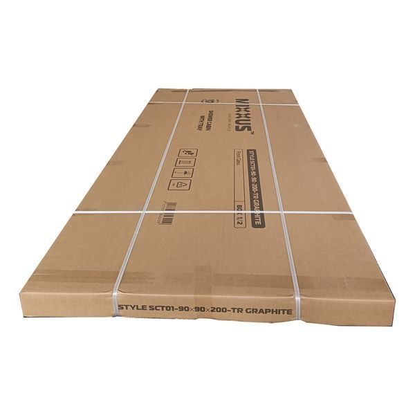 Душова кабіна з низьким піддоном Mixxus Style SCT01-90x90x200-TR Graphite прозоре скло 6мм (MI8432) MI8432 фото