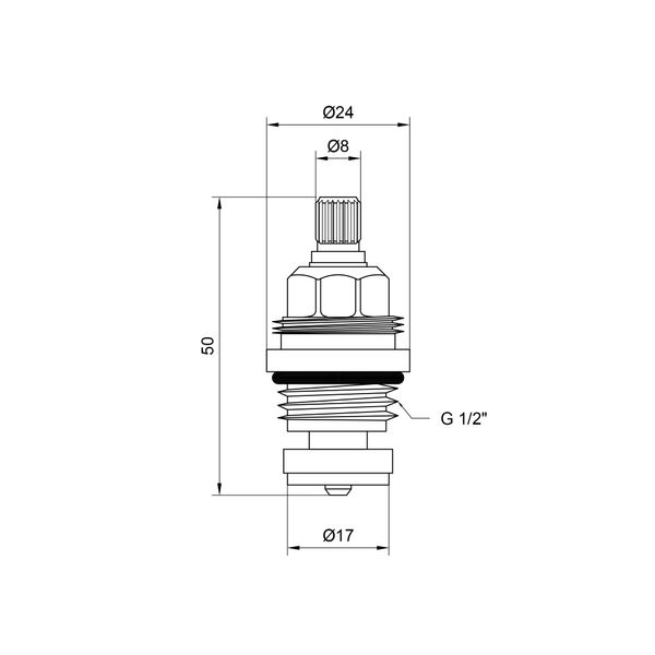 Кран-букса для змішувача Lidz Repair 03101 1/2 резина LDREP0310134814 SD00040918 фото