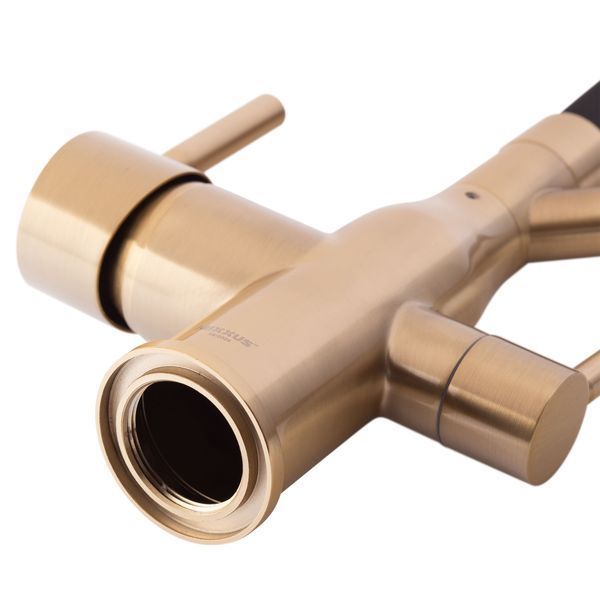 Смеситель для кухни MixxusPremium Gravity 021 BRUSHED GOLD REFL.BLACK (MI6981) MI6981 фото