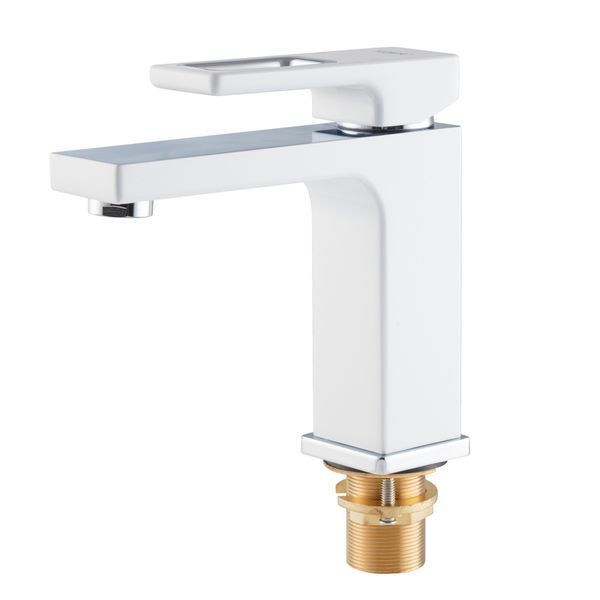 Змішувач для умивальника Koer KB-10009-04 (Колір хром+білий) (KR5975) KR5975 фото