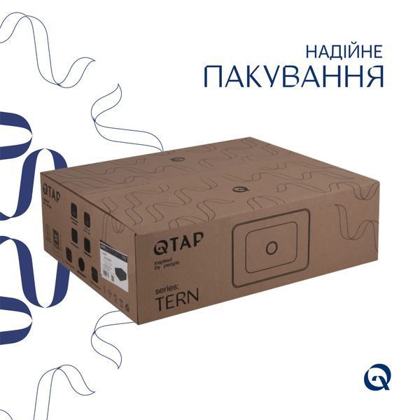 Раковина-чаша Qtap Tern 480х370х135 Matt black QT176069MB SD00052911 фото