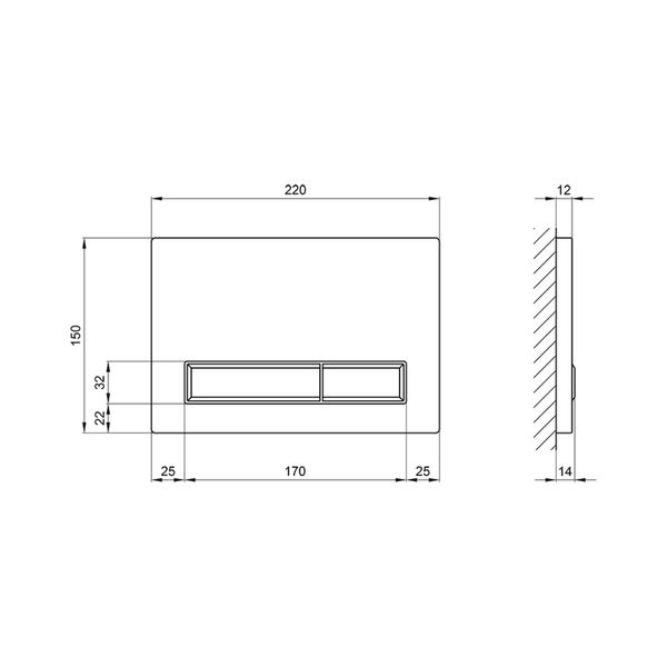 Панель смыва для унитаза Qtap Nest QT0111M08V1091MB SD00038776 фото