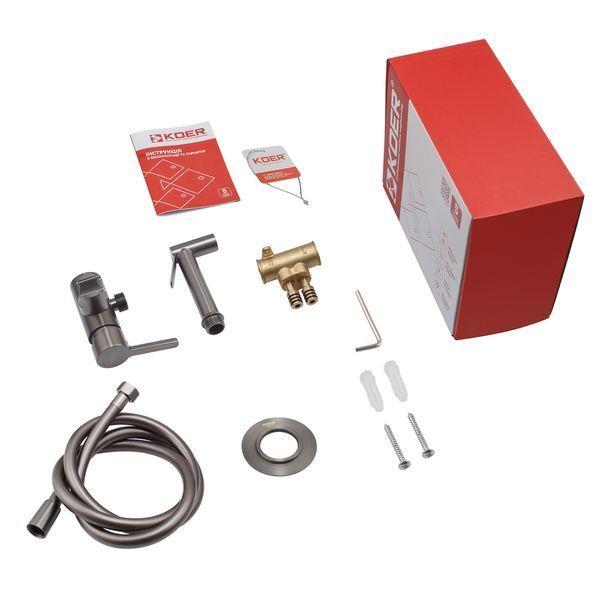 Смеситель для гигиенического душа Koer KB-23029-07 (Цвет графит) (KR5499) KR5499 фото